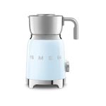 Smeg 50's Retro Style Milk Frother with 2 Disks, 6 Preset Programs, Hot or Cold Frothing, Induction Heating, Pastel Blue, MFF11PBUS