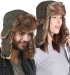 Tough Headwear Winter Trapper Hat for Men & Women - Winter Hat with Ear Flaps, Ushanka Hat, Mens Bomber Hats, Russian Hat