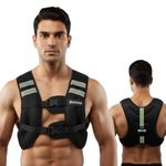 Aurion 10kg Weighted Vest for Men & Women | Training & Running - Breathable Neoprene Workout Jacket with Adjustable Buckles, Padded Shoulders, Safety Strips & Mesh Storage | Durable & Comfortable