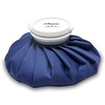 BICAREE Ice Pack for Injuries Reusable, Ice Bags Hot Water Bag for Hot & Cold Therapy and Pain Relief with Cover, No-Leak Elastic Breathable Ice Bag, Size 9", Blue