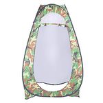 Outvita Pop Up Shower Tent, Instant Privacy Camping Changing & Toilet Tent, 6.23FT Portable Outdoor Shelter for Hiking Fishing Picnic Beach with Carring Bag 4 Stakes (Camouflage)