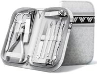 Wesdut [Military-Grade] Nail Care Kit [2025 Most Sharp and Strong Manicure Set] with Nail Clippers Cuticle Trimmer Tweezers File and Travel Case – Professional Tools for Home Travel or Gifts