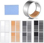 8 Sheets Invisible Ring Sizers Adjuster,Invisible Ring Sizer Adjuster and a Clean Cloth, Invisible Ring Sizers Adjuster for Loose Rings Spacer Silicone Guard Ring Clips Jewelry Ring Tightener