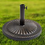 UR CHOICE 14kg Durable Cast Iron Parasol Base | Heavy Duty Garden Patio Furniture Stand | Adjustable Knob for Stability | Strong & Stable for Umbrellas, Canopies, Gazebos & Awnings