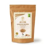 WILD ORGANIC 100% Natural Sandalwood Powder For Face Pack Body Pack Instant Glow Natural Skin Brightening All Skin Type - 100Gms