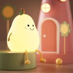 VIGRATI ENTERPRISE Duck Night Light, Touch Control Rechargeable Beside Nursery Lamp, Squishy Kawaii Stuff Desk Room Decor, Nightlight for Toddler,Children, Girls Gifts (Pear Night Lamp)