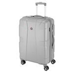 WENGER, Cote D' Azure Medium Hardside Check-in Suitcase, 64 litres, Silver, 612761, Swiss Designed