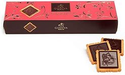 GODIVA Dark Chocolate Biscuits Gift Box, Belgian Chocolate, Premium Gift Box with Elegant Design, Great for Sharing or Gifting, Box of 12 Biscuits, 95g