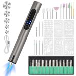 CHEGIF Engraving Pen - A Versatile Engraver Tool for Artists & DIYers, an Engraving Pen for Metal, Wood, Glass and Plastic Metal Engraver, Beginner-Friendly Pens for Creative Projects (Grey)