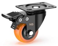 NB Crafted 2 Inch Heavy Duty Swivel Caster Wheel for Furniture, Bed, Sofa, Table Counter Moving with - Rotating 360 Degree (2 with Brakes & 2 Without) Pack of 4