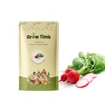 Growtime Scarlet Globe Radish Vegetable Seeds, Vegetable Seeds for Home Gardening, Vegetable Planting Seeds for Kitchen, Scarlet Globe Radish Seeds (Pack of 10g)