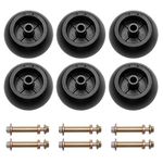 HQPASFY Mower Anti Scalp Deck Wheel Kit Set of 6 Replacement for Bad Boy 022-5234-98 Exmark 103-4051 103-7263 & Many Bore 5/8" Wheel Size