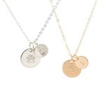 Personalized Paw Print Necklace for Women, Dog Mom Necklace, Pet Memorial Necklace, Available in Gold-Filled Sterling Silver or Rose-Gold-Filled