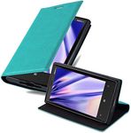 Cadorabo Book Case Works with Nokia Lumia 920 in Petrol Turquoise - with Magnetic Closure, Stand Function and Card Slot - Wallet Etui Cover Pouch PU Leather Flip