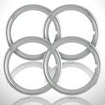 4-pack of 14' Chrome Steel 1 1/2' Deep Wheel Rings