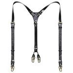 SILKSEA Leather Suspenders for Men 