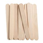 [100 Count] Jumbo 6 Inch Wooden Multi-Purpose Popsicle Sticks ,Wood Craft Supplies, ICES, Ice Cream, Wax, Waxing, Tongue Depressor Wood Sticks