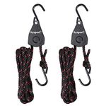 Ayaport Kayak Rope Tie Down Ratchet Straps Bow and Stern Ratcheting Tie Downs Rope Hanger Kayak and Canoe Accessories (3/8" x14ft)