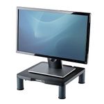 Fellowes Computer Monitor Stand with 3 Height Adjustments - Standard Monitor Riser with Cable Management - Ergonomic Adjustable Monitor Stand for Computers - Max Weight 27kg/Max Size 21" - Graphite