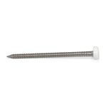 HomeSmart UPVC Panel Pins 40mm Poly Top Pins Nails Plastic Headed Fascia Fixings Strop Grip Durable Stainless Steel Roofing Nails Secure Hold PVC Cladding Pins for Home Projects (50, 40mm)