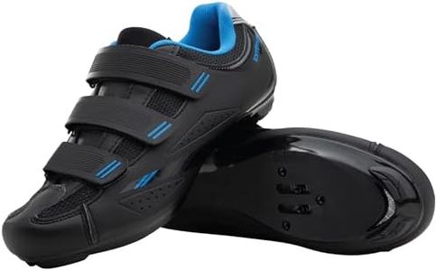 Tommaso Pista Women's Road Bike Cycling Spin Shoe Dual Cleat Compatibility- Black/Blue - 42