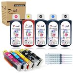 Fink Prefilled Refillable Ink Cartridges and 5 Bottles Ink Replacement for Canon PGI-250XL CLI-251XL,Works with PIXMA MX922 MG7520 MG5520 MG5420 MG6620 MG5620 IP7220 IX6820 MG6420 MX722 MG5422 MG5522