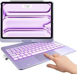 typecase Touch Keyboard for iPad Pro 11 (M5/M4) with Multi-Touch Trackpad, 11 Colors Backlit, 360° Rotatable Case, Pencil Holder- Light Purple'26 (* NOT for Pro 11 (M2), A16(11th), Air 11 (M3/M2))
