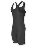 Adidas aS101s Lycra Solid Wrestling Singlet - Black - Large