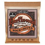 Ernie Ball Earthwood Rock and Blues w/Plain G Phosphor Bronze Acoustic Guitar Strings 3 pack - 10-52 Gauge