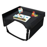 Foldable Car Seat Tray for Kids Travel 15.75x12.6x7.87 in Multifunctional Kids Lap Desk Travel Tray with Pockets Lap Desk Organizer Must Have for Eating Road Trip Airplane