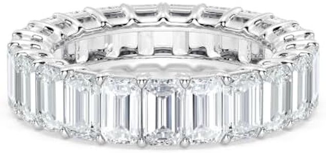 MSBLUE® IGI Certified 8CT Moissanite Eternity Wedding Band Ring Size 7