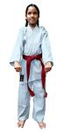 Be Win Martial Art Karate Uniform For Junion & Senior Poly-Cotton Drill Fabric (White, 36")