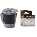 Keurig My K-Cup Universal Reusable Filter (Gray) + Keurig Water Filter Refill Cartridges (2 Count)