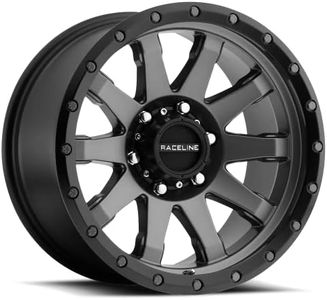 Raceline Wheels 934G CLUTCH Wheel Gunmetal 17X8.5"5X127 Bolt Pattern 0mm Offset/(4.75"B/S) 10 Spoke Aluminum Passenger Car Wheels, Full Size Replacement Gunmetal Car Rims