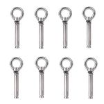 Loopunk 8 Pcs M6x80mm Expansion Bolt, 304 Stainless Steel Ring Lifting Anchor Eyebolt Expansion Screw with Ring Closed Hook Internal Expansion Bolt Fastner for Concrete Wall