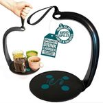 SpillNot+ - The SpillNot Portable Handheld Beverage Carrier, Nonspill Drink Tray, Innovative, Easy to Use - Black