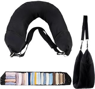 Cuscino Collo Viaggio Da Riempire,Travellero Cuscino Da Viaggio Riempibile Con Vestiti,Cuscino Da Viaggio Collo Multifunzionale A Forma Di U Con Tracolla Regolabile,Adatto A Viaggi In Auto, Aereo