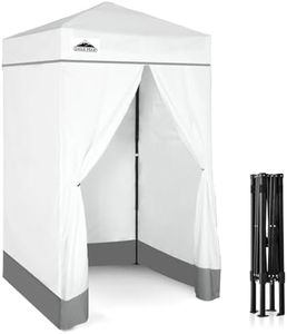 EAGLE PEAK Flex Ultra Compact 4x4 Pop-up Canopy, Sun Shelter, Changing Room, Portable Privacy Canopy Cabana for Pool, Fashion Photoshoots, or Camping, White