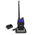 Retevis RT5R 2 Way Radios, Dual Band 128CH Long Range Walkie Talkies, VOX Handheld Radio,Emergency Alarm, Flashlight, Ham Radios Long Range for Camping, Hiking, Security (1Pack)
