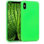 kwmobile Case Compatible with Apple iPhone X Case - Soft Slim Protective TPU Silicone Cover - Neon Green