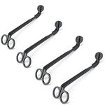 Arolly Sturdy Candle Wick Trimmer - Pack of 4 Premium Stainless Steel Wick Cutter for Candles - Rust Proof and Durable Candle Wick Clipper - Polished Candle Scissors - Candle Accessories Set