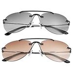 2 Pairs Bifocal Reading Sunglasses 