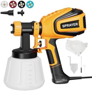 VONFORN Paint Sprayer, 700W HVLP Spray Gun with Cleaning & Blowing Joints, 4 Nozzles and 3 Patterns, Easy to Clean, for Furniture, Cabinets, Fence, Walls, Door, Garden Chairs etc. VF803