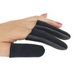 JATAI Heat Shield - Professional High Heat Resistant Finger Protection Guards for Curling and Flat Irons, Wands, Blow Dryers - 3pc (Thumb & 2 Fingers) (S/M - thumb 3/4" (2cm) wide or less, Black)