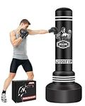 NZQXJXZ Freestanding Punching Bags for Adults - 175cm Heavy Punching Bag with Stand - Men Standing Boxing Bag Inflatable Kickboxing Bag for Training MMA Muay Thai Fitness