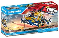 Playmobil Air Stunt Show 70833 Helicopter with Film Crew, Plane Toy for 5+ Year Olds