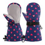 BAVST Baby Winter Waterproof Mittens for Infants Toddler Boys Girls Ski Snow Gloves Kids Teens 2-6T (Sweet Heart, 2-4T)