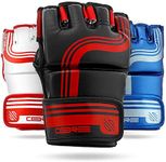 Sanabul Core 4 oz MMA Gloves for Men and Women Professional Fight Gloves for Sparring Grappling and Competition 4oz Gloves - Black/Red, S/M