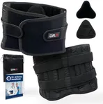 Dr. Arthritis Back Brace Support Belt, Medical Lower Lumbar Brace for Men & Women, Orthopedic Back Protector to Help Aid Back Discomfort, Sciatica, Herniated Disc, Scoliosis & More, Black, Large