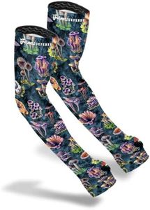 FARMER'S DEFENSE Gardening Arm Sleeves|UV Cooling Protective Sleeve Women & Men|Anti-Scratch Cover Sun UPF Outdoor Protection - Foragers - Gray - L/XL